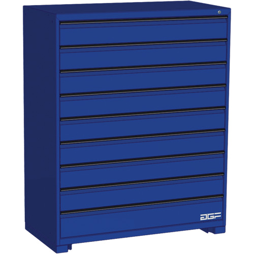 Armoire &agrave; tiroirs modulaire, 9 tiroirs, 48" la x 24" p x 60" h, Bleu EastCoast Offshore Supplies