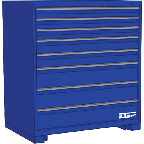 Armoire &agrave; tiroirs modulaire, 8 tiroirs, 60" la x 24" p x 40" h, Bleu EastCoast Offshore Supplies
