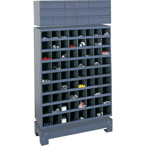 Unit&eacute; de stockage modulaire pour petites pi&egrave;ces, Acier, 18 tiroirs, 33-3/4" x 12-1/4" x 58-5/8", Gris EastCoast Offshore Supplies