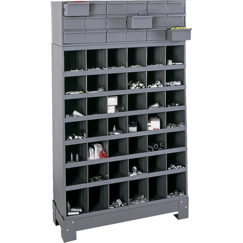 Unit&eacute; de stockage modulaire pour petites pi&egrave;ces, Acier, 18 tiroirs, 33-3/4" x 12-1/4" x 58-5/8", Gris EastCoast Offshore Supplies