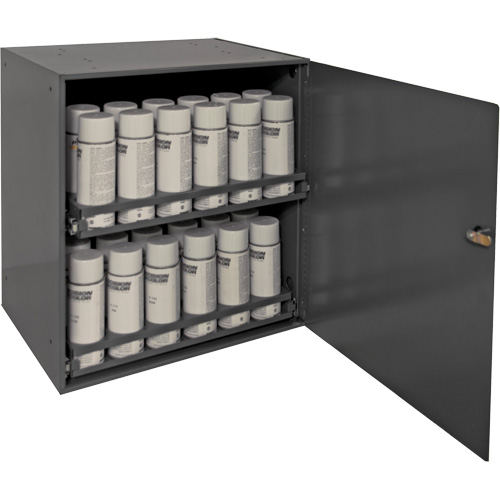 Armoire de rangement pour contenants a&eacute;rosol, Acier, 21-7/8" h x 15-15/16" la x 20-5/16" P, Gris EastCoast Offshore Supplies