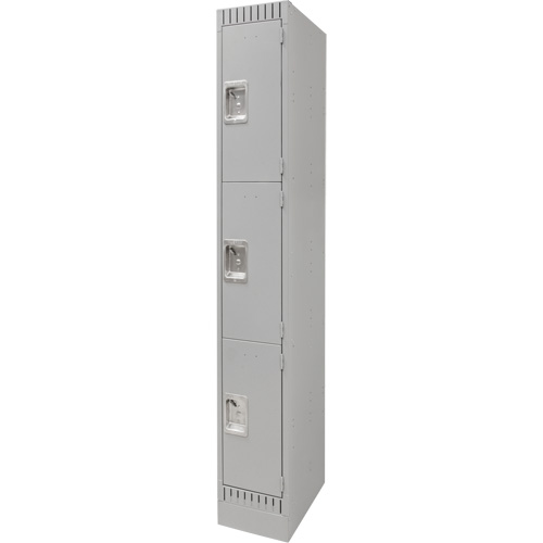 Casiers, 3 niveaux, 12" x 18" x 76", Acier, Gris, D&eacute;mont&eacute; EastCoast Offshore Supplies