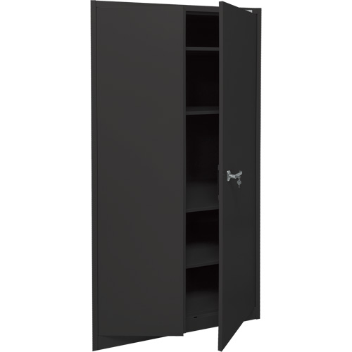 Armoire d'entreposage, Acier, 4 Tablettes, 78" h x 36" la x 24" P, Noir EastCoast Offshore Supplies