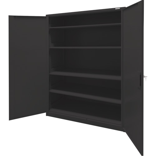 Armoire d'entreposage, Acier, 4 Tablettes, 78" h x 48" la x 24" P, Noir EastCoast Offshore Supplies