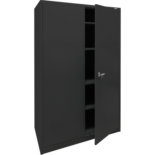 Armoire d'entreposage, Acier, 4 Tablettes, 78" h x 48" la x 24" P, Noir EastCoast Offshore Supplies