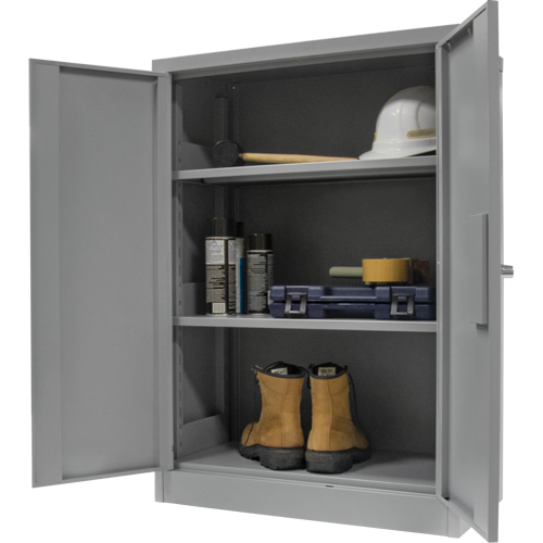 Counter-High Storage Cabinet, Steel, 2 Shelves, 42" H x 30" W x 15" D, Grey EastCoast Offshore Supplies