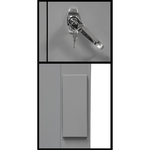 Counter-High Storage Cabinet, Steel, 2 Shelves, 42" H x 30" W x 15" D, Grey EastCoast Offshore Supplies