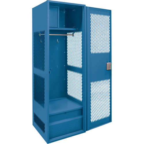Casier pour &eacute;quipement avec porte, Acier, 24" la x 18" p x 72" h, Bleu fonc&eacute; EastCoast Offshore Supplies