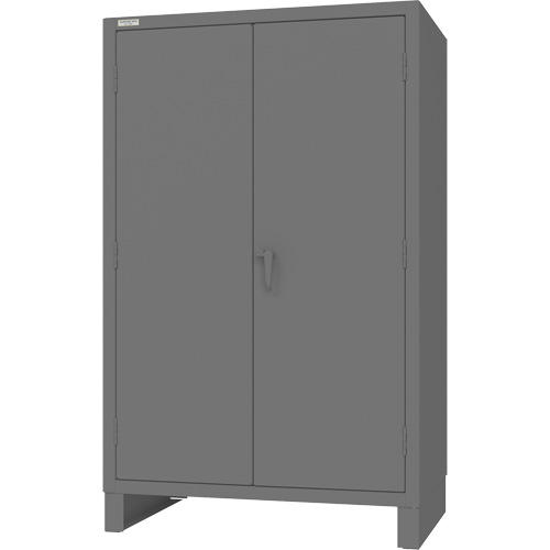 Armoire avec portes encastr&eacute;es en panneau perfor&eacute;, Acier, 4 Tablettes, 78" h x 48" la x 30" P, Gris EastCoast Offshore Supplies
