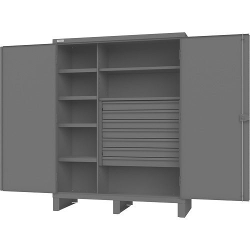 Armoire &agrave; portes encastr&eacute;es standards, Acier, 60" la x 24" p x 78" h, Gris EastCoast Offshore Supplies
