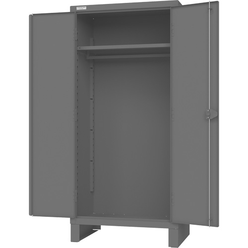 Cabinet with Hanging Bar & Standard Recessed Doors, Steel, 78" H x 36" W x 24" D, Grey EastCoast Offshore Supplies