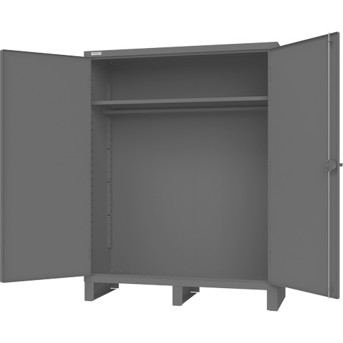 Armoire avec barre de suspension et portes encastr&eacute;es standards, Acier, 78" h x 60" la x 24" P, Gris EastCoast Offshore Supplies