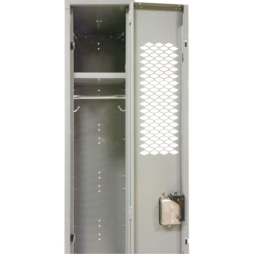 Vented Lockers, Bank of 3, 36 x 18" x 88", Steel, Grey, Knocked Down, Perforated EastCoast Offshore Supplies