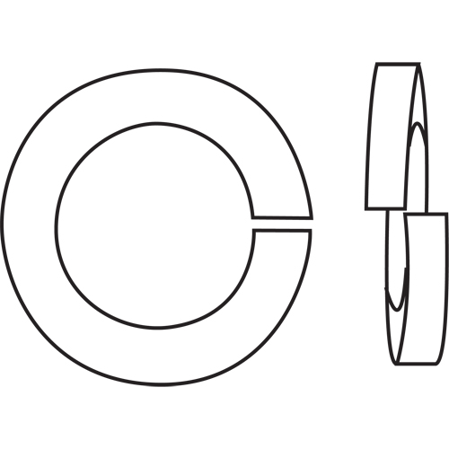 Rondelle d'arr&ecirc;t fendue, 1/4", Zinc jaune EastCoast Offshore Supplies
