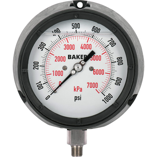 LF Series Pressure Gauge, 4-1/2" , 0-1000 psi, Bottom Mount, Analogue EastCoast Offshore Supplies