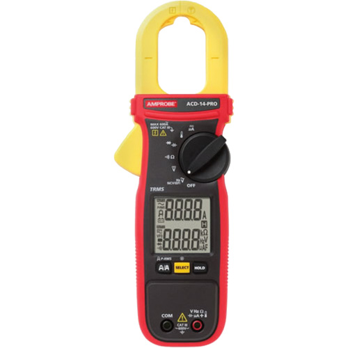 Multim&egrave;tre TRMS &agrave; pince avec &eacute;cran double ACD-14-PRO, Tension c.a./c.c., Courant c.a. EastCoast Offshore Supplies