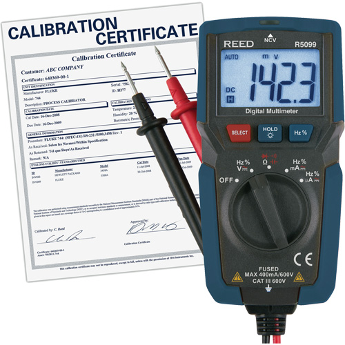 Multim&egrave;tre compact avec mesure de tension sans contact et certificat de calibration, Tension c.a./c.c., Courant c.a./c.c. EastCoast Offshore Supplies