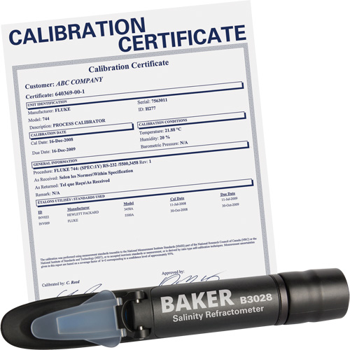 R&eacute;fractom&egrave;tre avec certificat ISO, Analogue (verre-regard)-Num&eacute;rique, Salinit&eacute; EastCoast Offshore Supplies