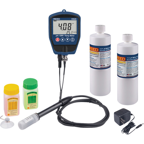 Trousse pH/mV-m&egrave;tre avec solution tampon et adaptateur d'alimentation EastCoast Offshore Supplies