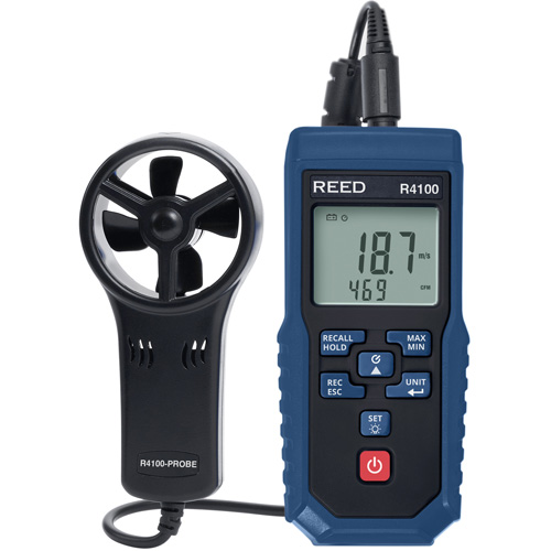 Vane Thermo-Anemometer with Air Volume, Data Logging, 0.4 - 30 m/sec Air Velocity Range EastCoast Offshore Supplies