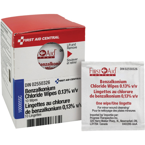 Lingettes de recharge SmartCompliance au chlorure de benzalkonium 0,13?% v/v, Serviette, Antiseptique EastCoast Offshore Supplies