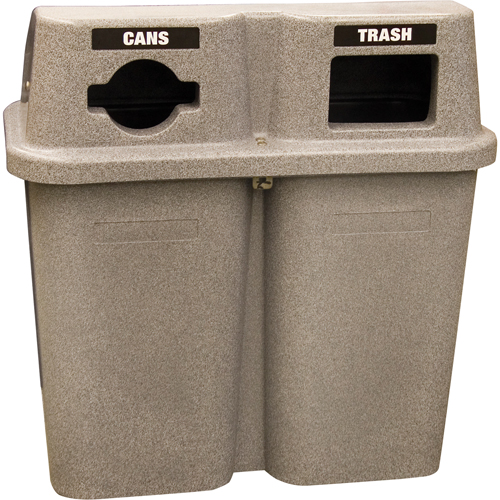Contenants de recyclage Bullseye, Bord de rue, Plastique, 2 x 22 gal. US EastCoast Offshore Supplies