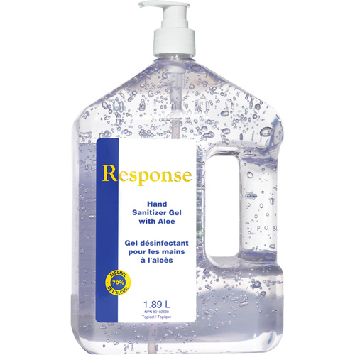 Gel d&eacute;sinfectant pour les mains &agrave; l'alo&egrave;s Response, 1890 ml, Bouteille &agrave; pompe, 70 % alcool EastCoast Offshore Supplies