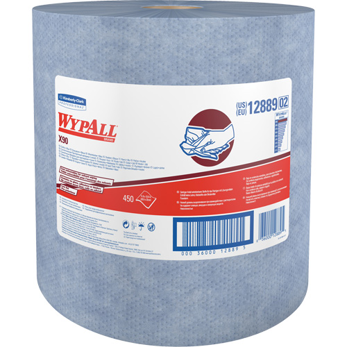 X90 Jumbo Roll Wipers, Heavy-Duty, 12-1/5" L x 12-2/5" W EastCoast Offshore Supplies