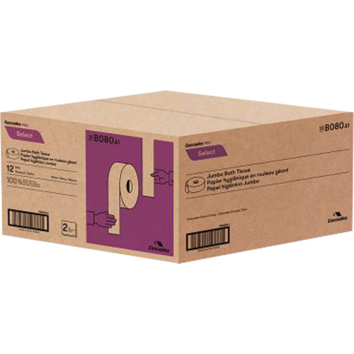 Pro Select Toilet Paper, Jumbo Roll, 2 Ply, 500' Length, White EastCoast Offshore Supplies