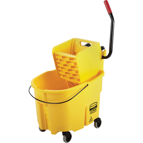 WaveBrake&reg; Mop Bucket & Wringer Combo Pack, Side Press, 8.75 US Gal.(35 Quart), Yellow EastCoast Offshore Supplies