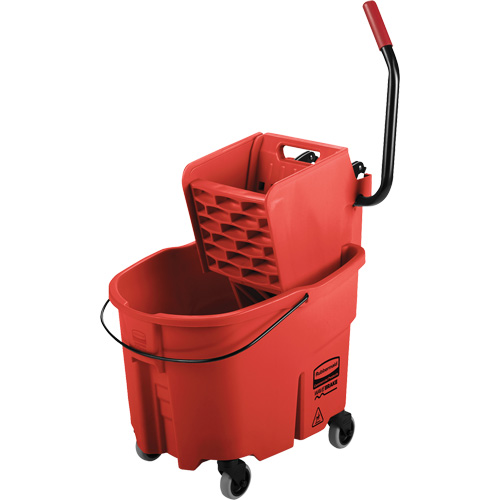 WaveBrake&reg; Mop Bucket & Wringer Combo Pack, Side Press, 8.75 US Gal.(35 Quart), Red EastCoast Offshore Supplies