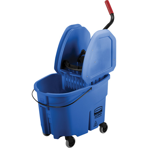 Ensemble de seau pour vadrouille et essoreuse WaveBrake, Pression vers le bas, 8,75 gal. US (35 pintes), Bleu EastCoast Offshore Supplies