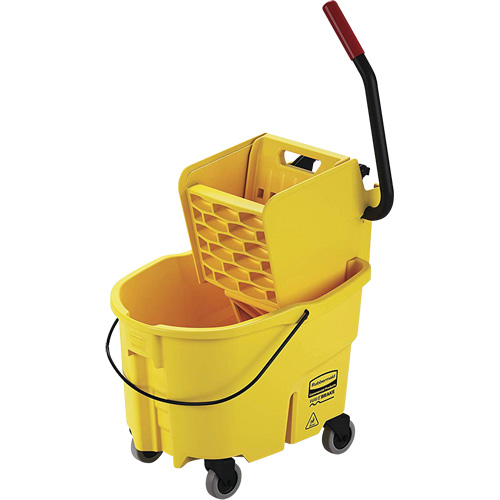 WaveBrake&reg; Mop Bucket and Wringer, Side Press, 6.5 US Gal. (26 Quart), Yellow EastCoast Offshore Supplies