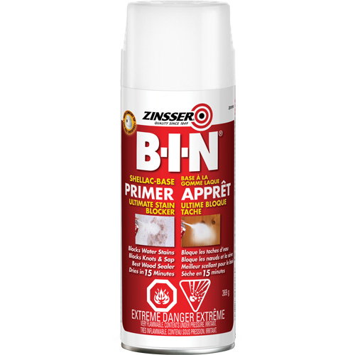 Appr&ecirc;t-scellant &agrave; base de gomme-laque B-I-N, 369 g, Canette a&eacute;rosol, Blanc EastCoast Offshore Supplies