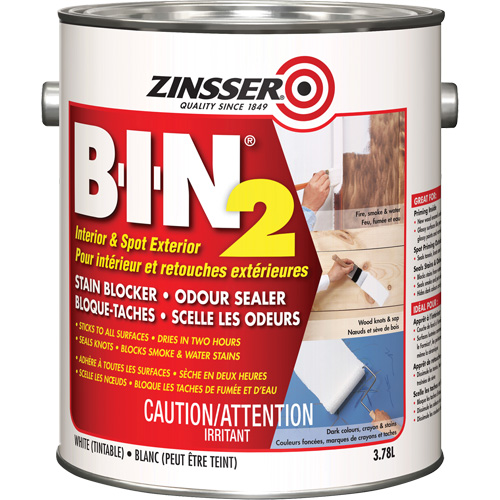 Appr&ecirc;t B-I-N 2, Blanc, Tr&egrave;s mat, 3,78 L, Gallon EastCoast Offshore Supplies