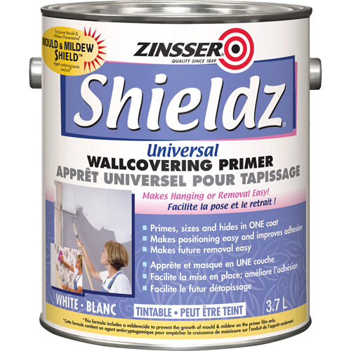 Shieldz&reg; Universal Wall Covering Primer, 3.7 L, Gallon, Tintable White EastCoast Offshore Supplies