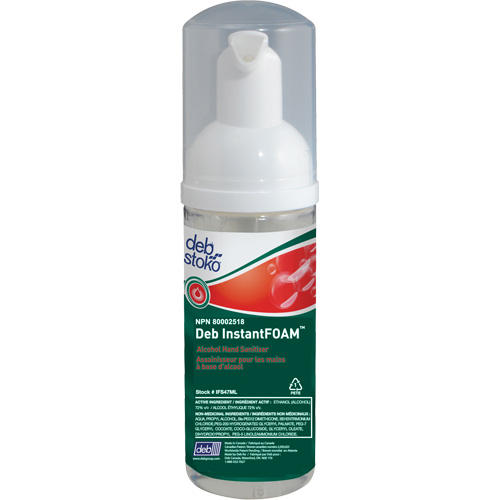 D&eacute;sinfectant pour les mains Instantfoam, 47 ml, Bouteille &agrave; pompe, 70 % alcool EastCoast Offshore Supplies