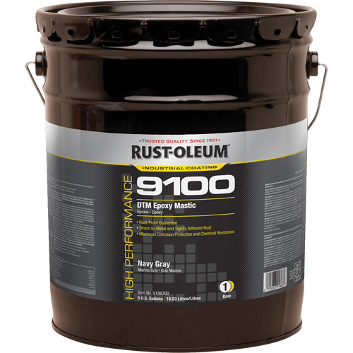 Base de mastic &eacute;poxy DTM du syst&egrave;me 9100, Gris marine, 5 gal., Seau EastCoast Offshore Supplies