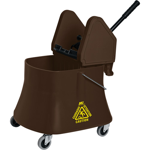 Champ Bucket & Wringer Combo, Down Press, 10 US Gal.(40 Quart), Brown EastCoast Offshore Supplies