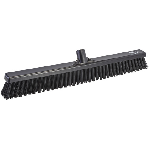 Combo Bristle Push Broom Head, Coarse/Fine Bristles, 24", Polyester, Black EastCoast Offshore Supplies