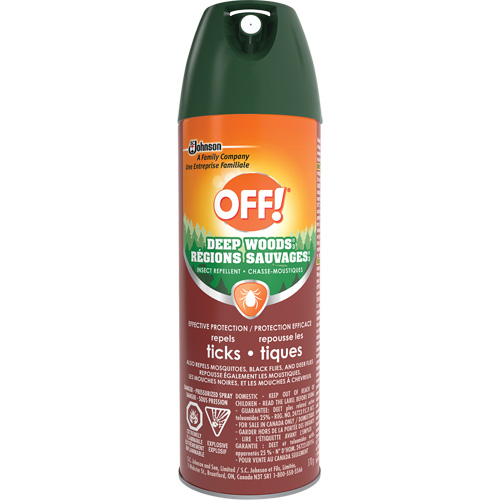 Insectifuge chasse-tiques Off! R&eacute;gions sauvages, DEET &agrave; 25 %, A&eacute;rosol, 170 g EastCoast Offshore Supplies