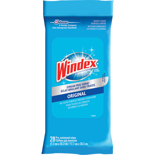 Lingettes nettoyantes pour verre et surfaces de Windex, Sachets EastCoast Offshore Supplies