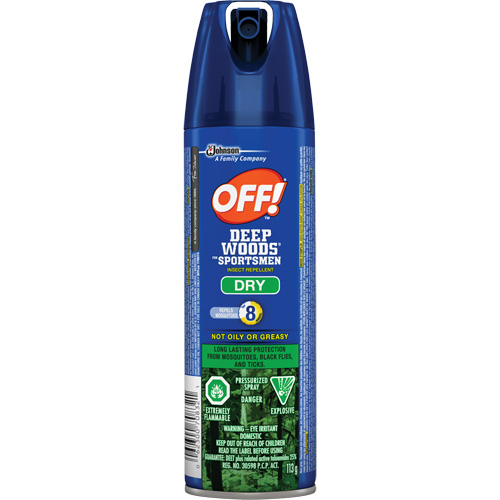 Insectifuge sec pour sportifs Off! R&eacute;gions sauvages, DEET &agrave; 30 %, A&eacute;rosol, 113 g EastCoast Offshore Supplies