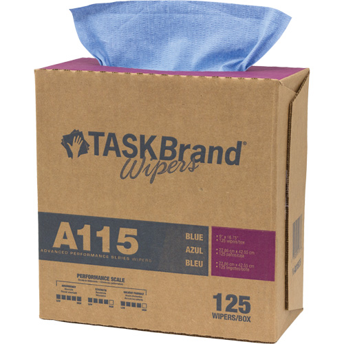 Chiffons &agrave; haut rendement A115 TaskBrand, Robuste, 16-3/4" lo x 12" la EastCoast Offshore Supplies