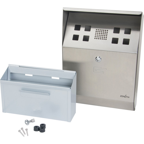 Smoking Receptacle, Wall-Mount, Stainless Steel, 1.6 Litres Capacity, 13-4/5" Height EastCoast Offshore Supplies