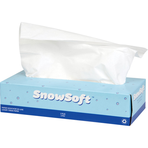 Snow Soft Premium Facial Tissue, 2 Ply, 7.4" L x 8.4" W, 100 Sheets/Box EastCoast Offshore Supplies