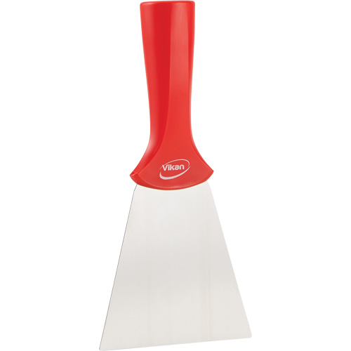 Grattoir en acier inoxydable avec poign&eacute;e montable sur manche, Rouge, 4" la x 8" lo EastCoast Offshore Supplies