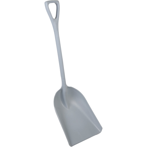 One-Piece Metal Detectable Shovel, 13-3/4" x 17" Blade, 42-1/2" Length, Plastic, Grey EastCoast Offshore Supplies