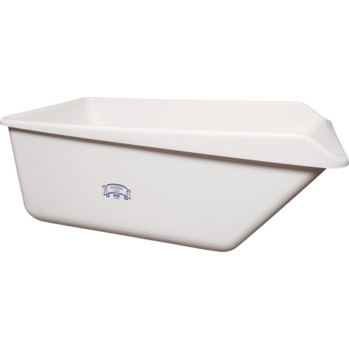 Angled Dump Tub with Drain, Plastic, White EastCoast Offshore Supplies