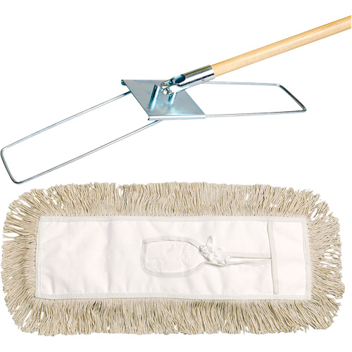 Break-Ezy Dust Mop System, Tie-On Style, Cotton, 36" L x 5" W EastCoast Offshore Supplies